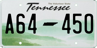 TN license plate A6445O