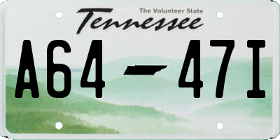 TN license plate A6447I