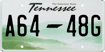 TN license plate A6448G