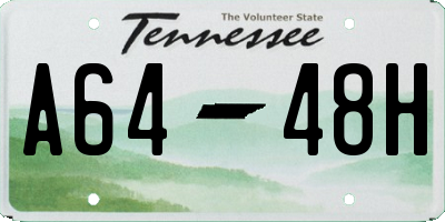 TN license plate A6448H