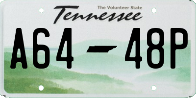TN license plate A6448P