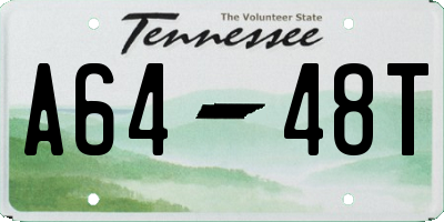 TN license plate A6448T