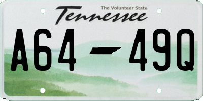 TN license plate A6449Q