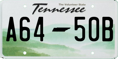 TN license plate A6450B