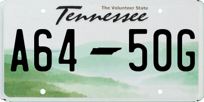 TN license plate A6450G