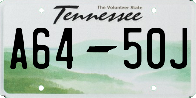 TN license plate A6450J
