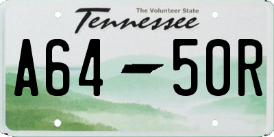 TN license plate A6450R