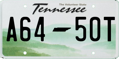 TN license plate A6450T