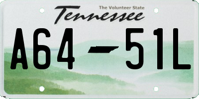 TN license plate A6451L