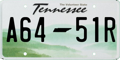 TN license plate A6451R