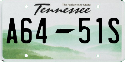 TN license plate A6451S