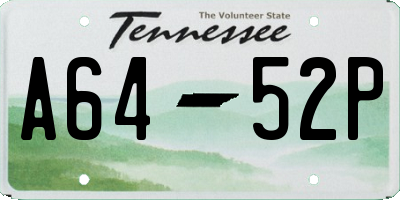 TN license plate A6452P