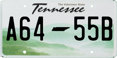 TN license plate A6455B