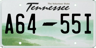 TN license plate A6455I