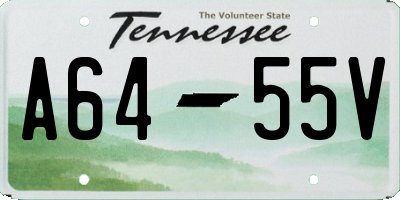 TN license plate A6455V