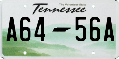 TN license plate A6456A