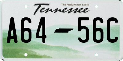 TN license plate A6456C