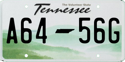 TN license plate A6456G