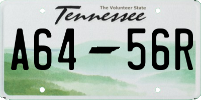 TN license plate A6456R