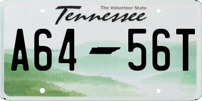 TN license plate A6456T