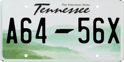 TN license plate A6456X