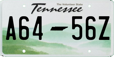 TN license plate A6456Z