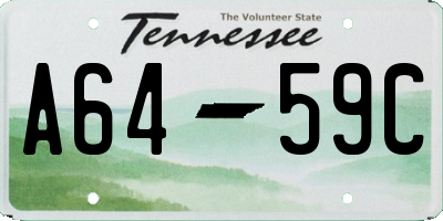 TN license plate A6459C
