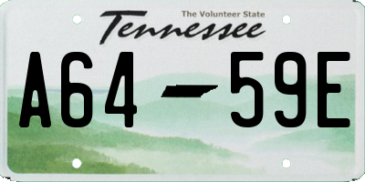 TN license plate A6459E