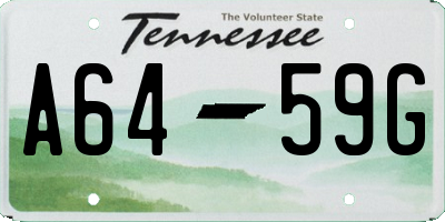 TN license plate A6459G
