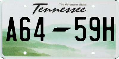 TN license plate A6459H
