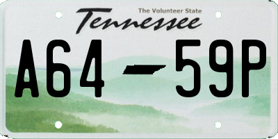 TN license plate A6459P