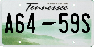 TN license plate A6459S