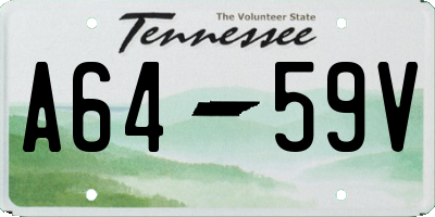 TN license plate A6459V