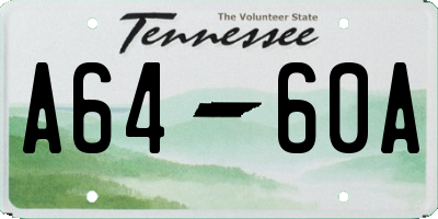 TN license plate A6460A