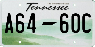 TN license plate A6460C
