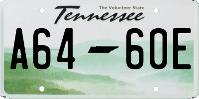 TN license plate A6460E