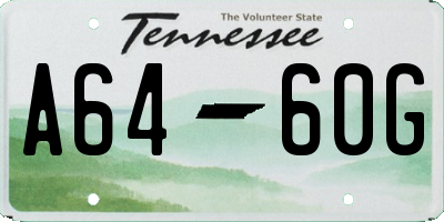 TN license plate A6460G