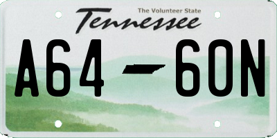 TN license plate A6460N