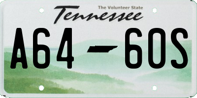 TN license plate A6460S