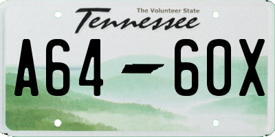 TN license plate A6460X