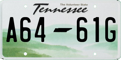 TN license plate A6461G