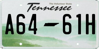 TN license plate A6461H