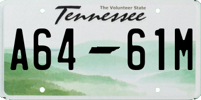 TN license plate A6461M