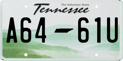 TN license plate A6461U