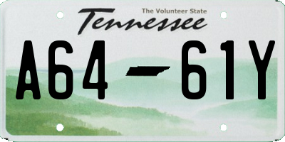 TN license plate A6461Y