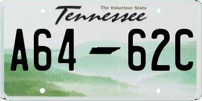TN license plate A6462C