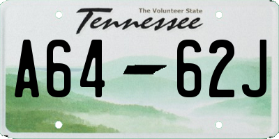TN license plate A6462J