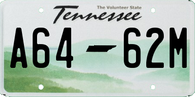 TN license plate A6462M