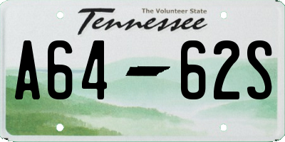 TN license plate A6462S