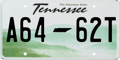 TN license plate A6462T